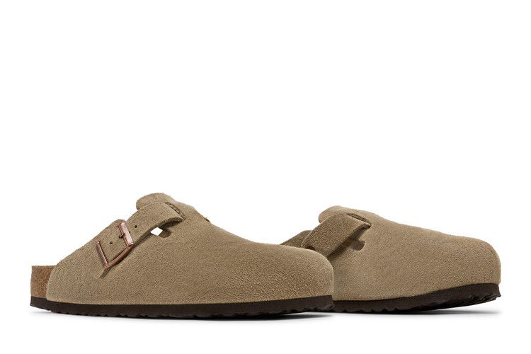 Birkenstock Boston Soft Footbed Suede Taupe
