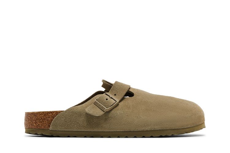Birkenstock Boston Suede Faded Khaki