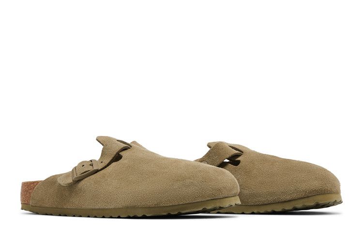 Birkenstock Boston Suede Faded Khaki