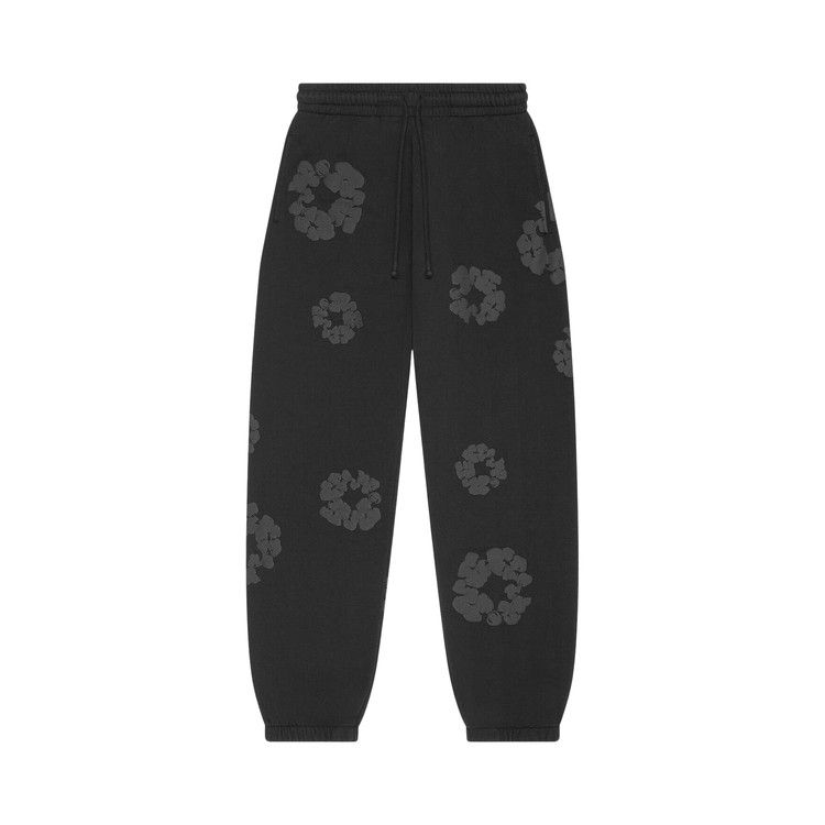 Denim Tears Cotton Wreath Sweatpants Black Monochrome