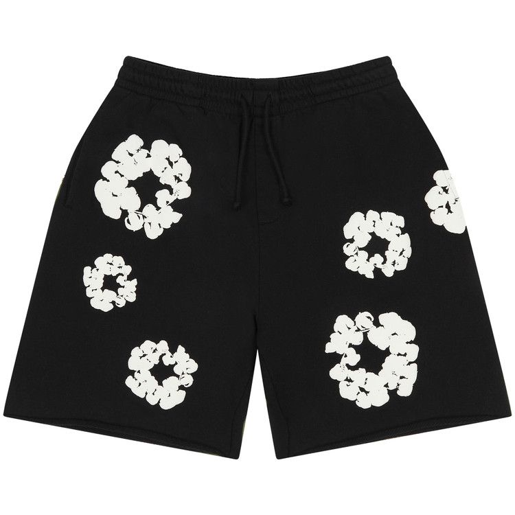 Denim Tears The Cotton Wreath Shorts Black