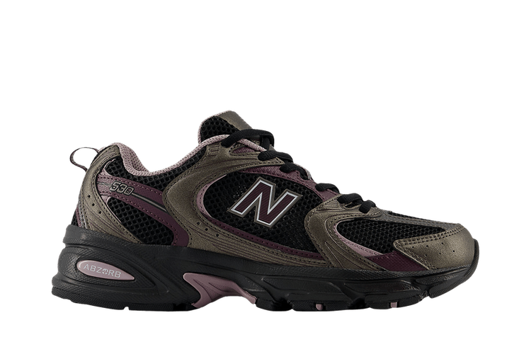 New Balance 530 Black Metallic Plum Brown