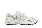 New Balance 530 White Vibrant Apricot Silver Metallic
