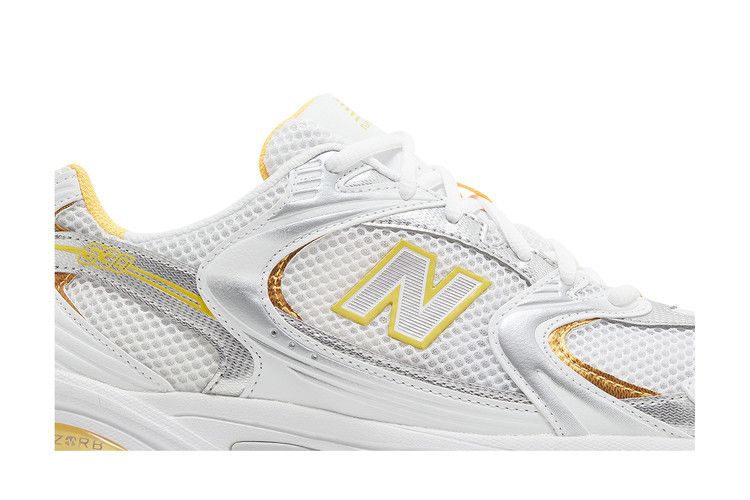 New Balance 530 White Vibrant Apricot Silver Metallic