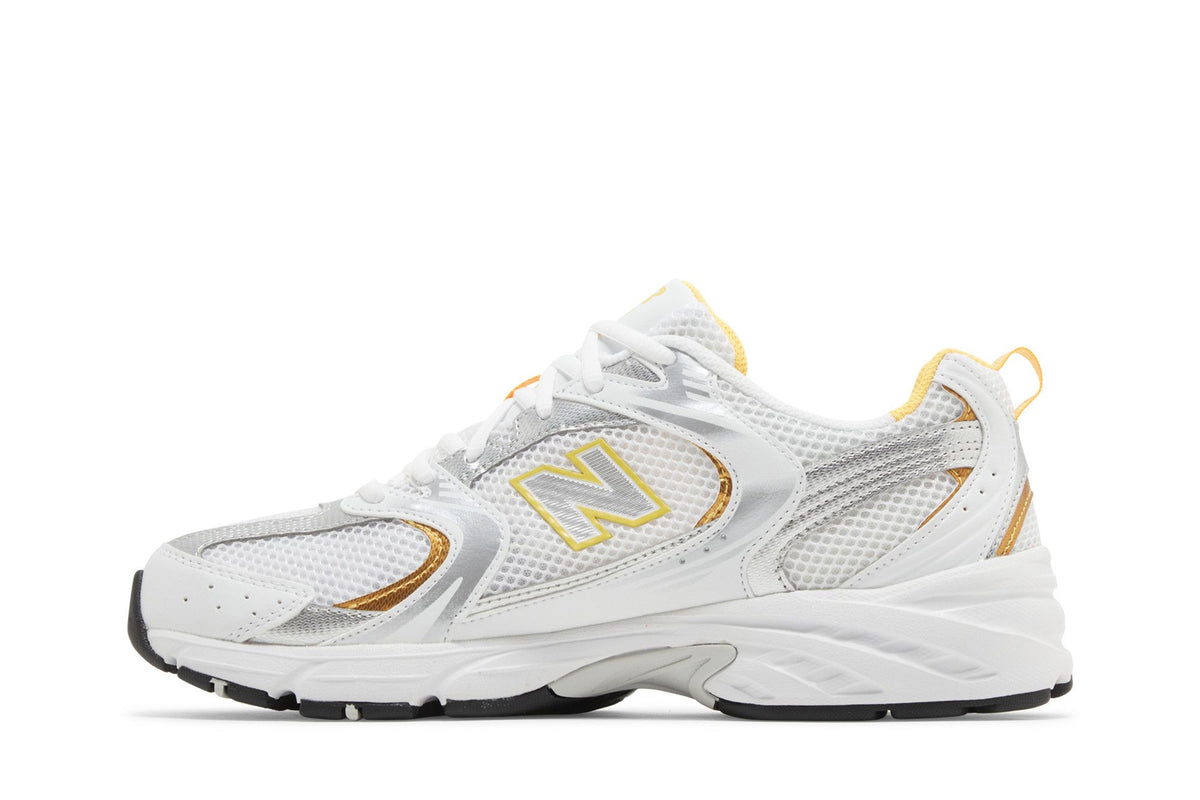 New Balance 530 White Vibrant Apricot Silver Metallic