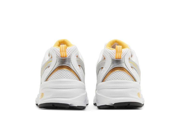New Balance 530 White Vibrant Apricot Silver Metallic