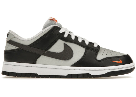 Nike Dunk Low Black Total Orange Mini Swoosh - FN7808-001