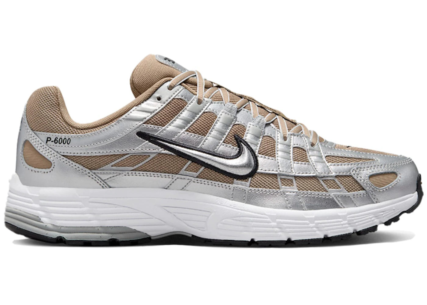 Nike P-6000 Khaki Metallic Silver - HQ3030-200