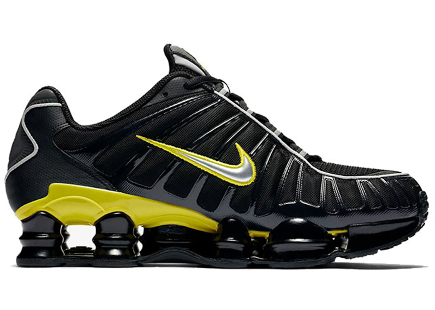 Nike Shox TL Black Dynamic Yellow Metallic Silver - CN0151-002