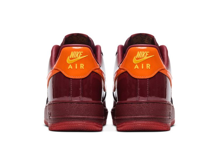 Nike Air Force 1 Low Patent Leather Dark Team Red Safety Orange