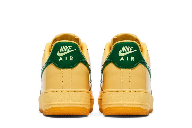 Nike Air Force 1 Low Patent Leather Topaz Gold Pine Green