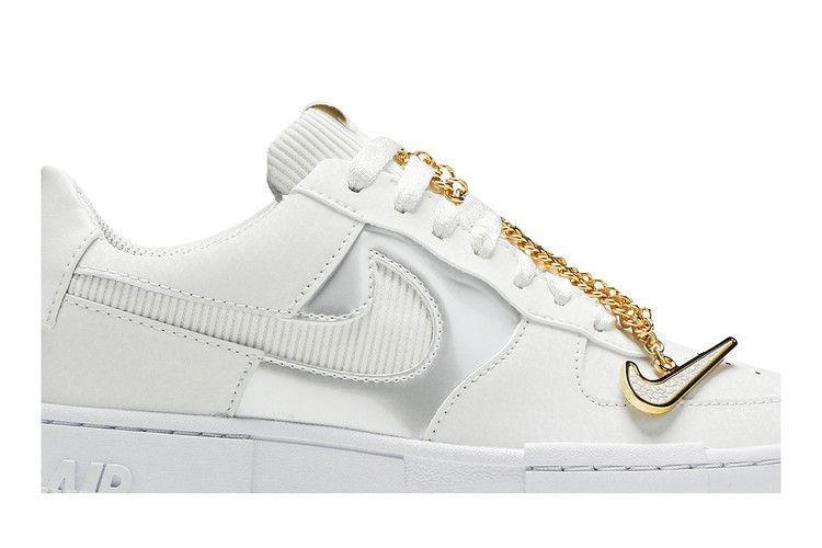 Nike Air Force 1 Low Pixel Grey Gold Chain