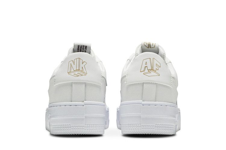 Nike Air Force 1 Low Pixel Grey Gold Chain