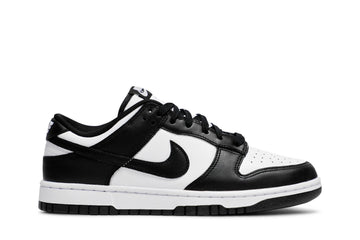 Nike Dunk Low Panda blanche à empiècements noirs, vue de profil