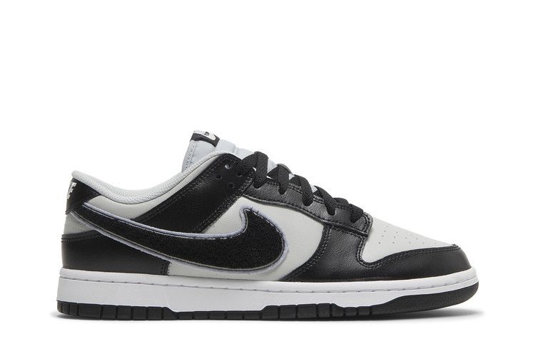 Nike Dunk Low Chenille Swoosh Grey Black