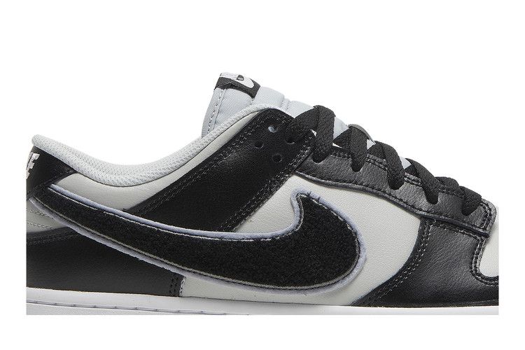 Nike Dunk Low Chenille Swoosh Grey Black