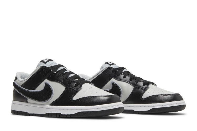 Nike Dunk Low Chenille Swoosh Grey Black