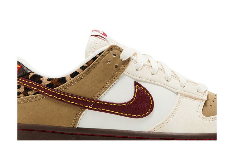 Nike Dunk Low Retro Khaki Team Red Pearl White