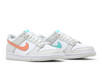 Nike Dunk Low White Bone Peach Aqua