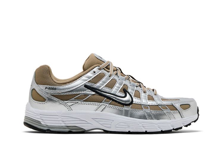 Nike P-6000 Khaki Metallic Silver