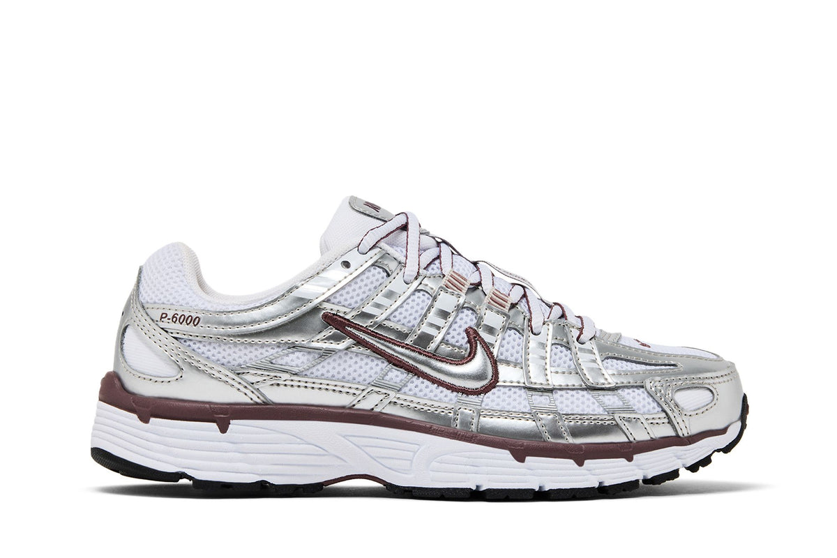 Nike P-6000 White Metallic Silver Tattoo