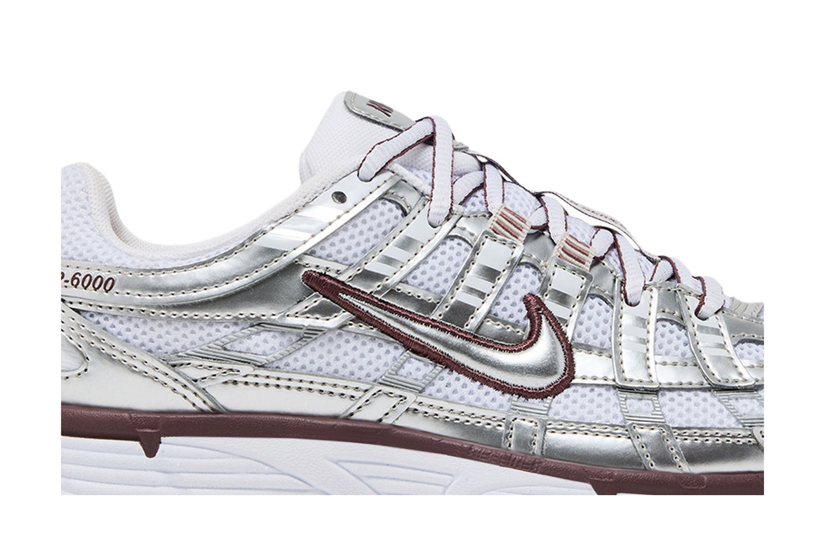 Nike P-6000 White Metallic Silver Tattoo
