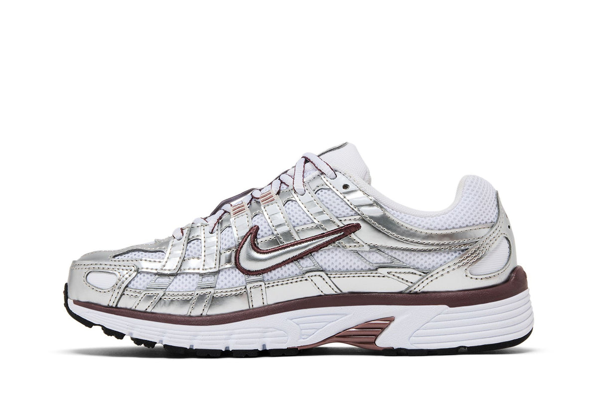 Nike P-6000 White Metallic Silver Tattoo