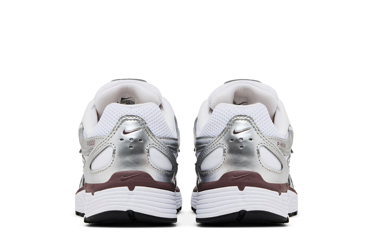 Nike P-6000 White Metallic Silver Tattoo