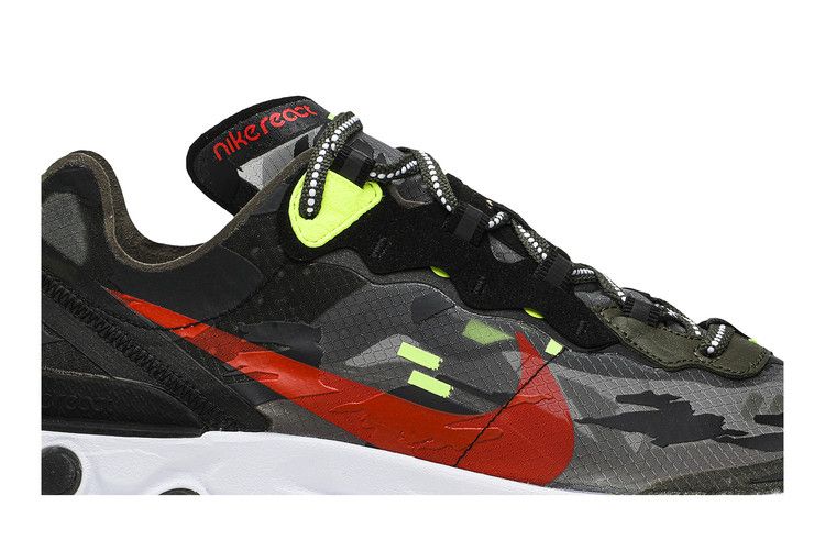 Nike React Element 87 Medium Olive Volt Crimson