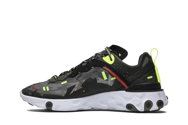 Nike React Element 87 Medium Olive Volt Crimson