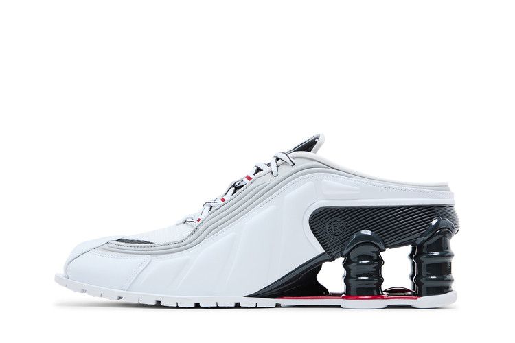 Nike Shox MR4 Mule Martine Rose Metallic Platinum Varsity Red