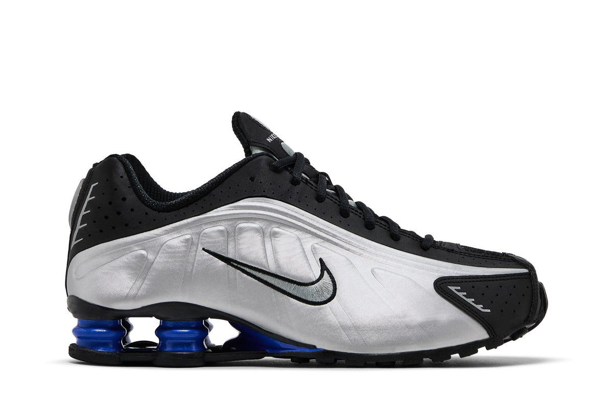 Nike Shox R4 Metallic Silver Black Racer Blue