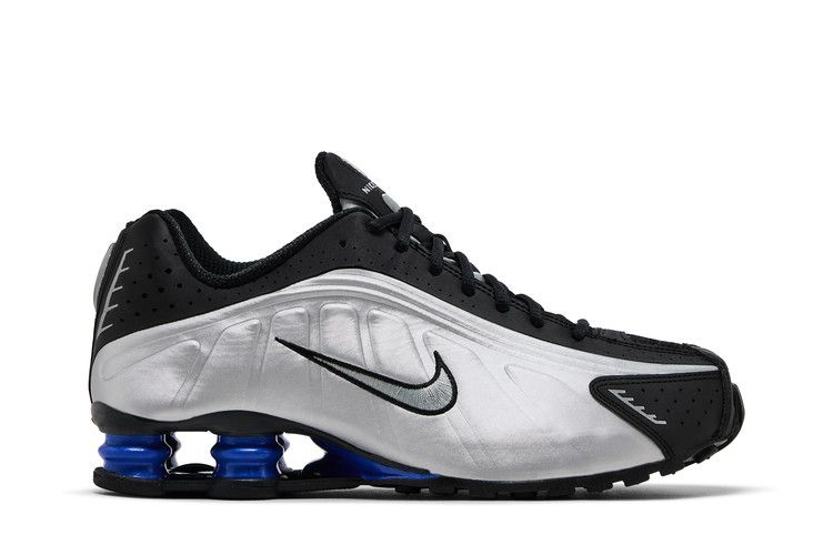 Nike Shox R4 Metallic Silver Black Racer Blue
