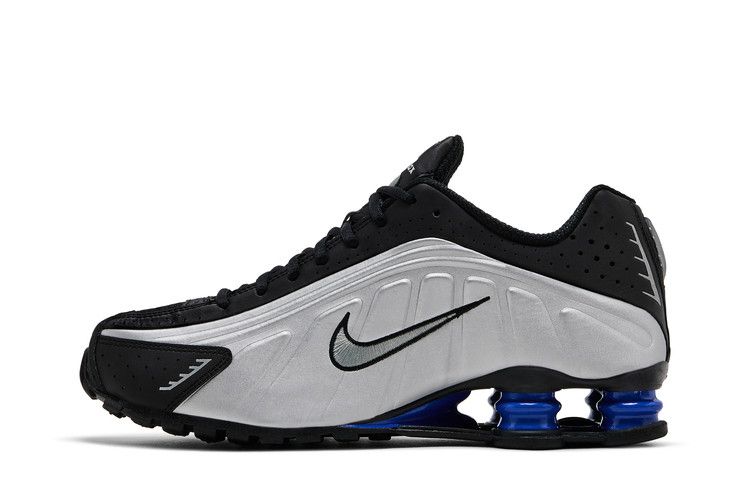 Nike Shox R4 Metallic Silver Black Racer Blue