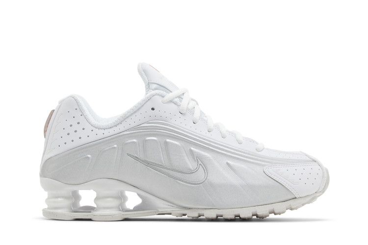 Nike Shox R4 White Metallic Silver