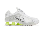 Nike Shox R4 White Metallic Silver Volt