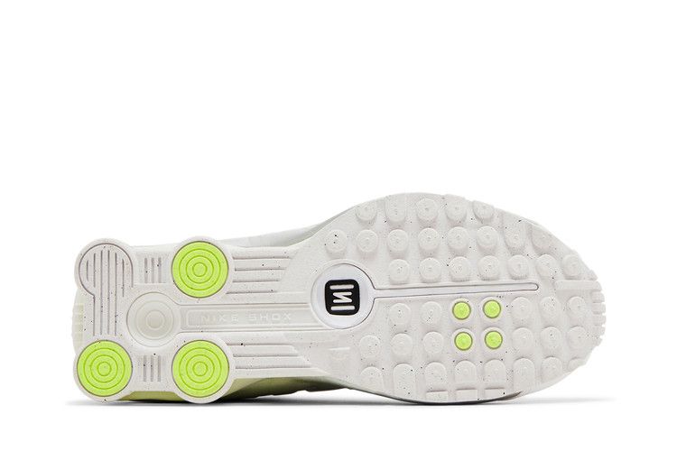 Nike Shox R4 White Metallic Silver Volt