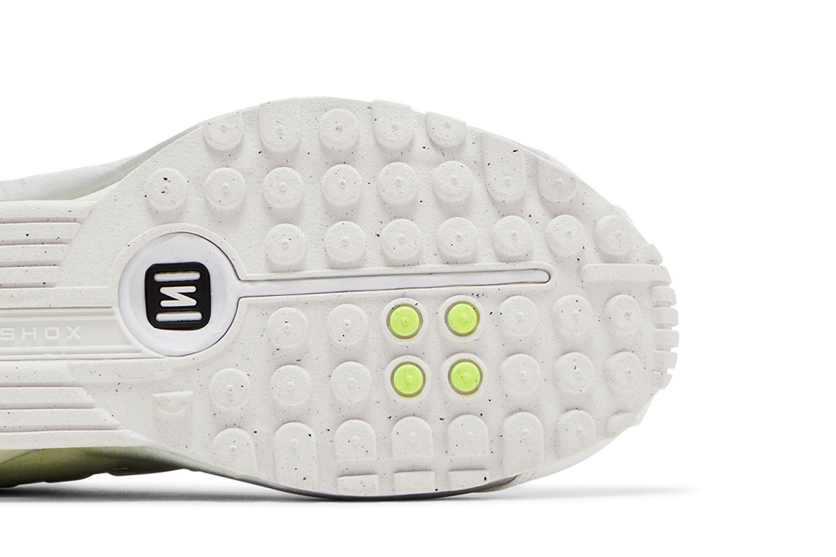 Nike Shox R4 White Metallic Silver Volt