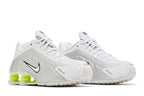 Nike Shox R4 White Metallic Silver Volt