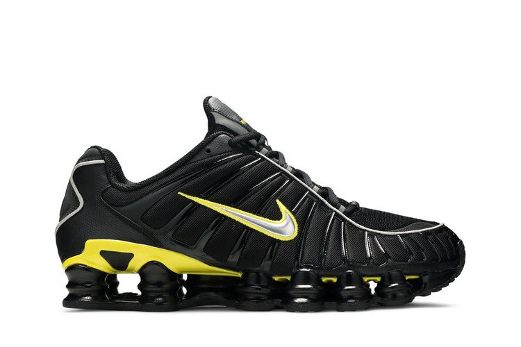 Nike Shox TL Black Dynamic Yellow Metallic Silver