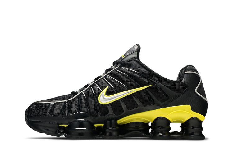 Nike Shox TL Black Dynamic Yellow Metallic Silver