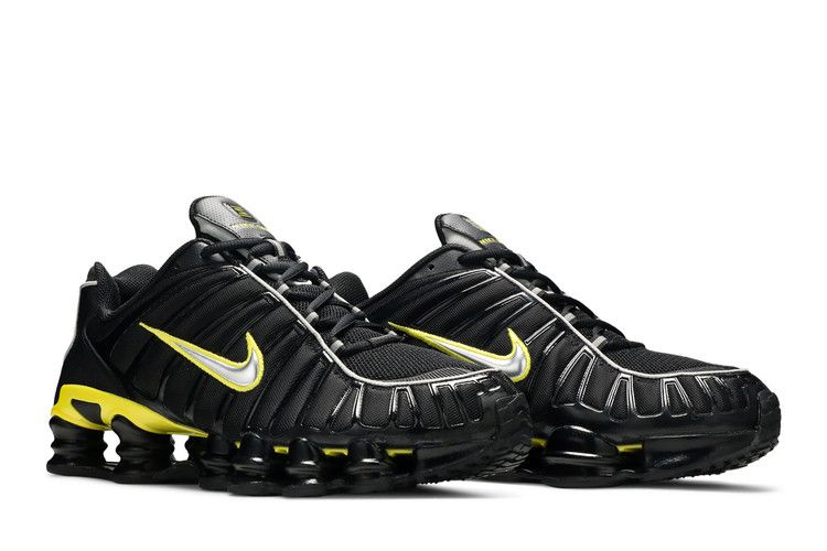 Nike Shox TL Black Dynamic Yellow Metallic Silver