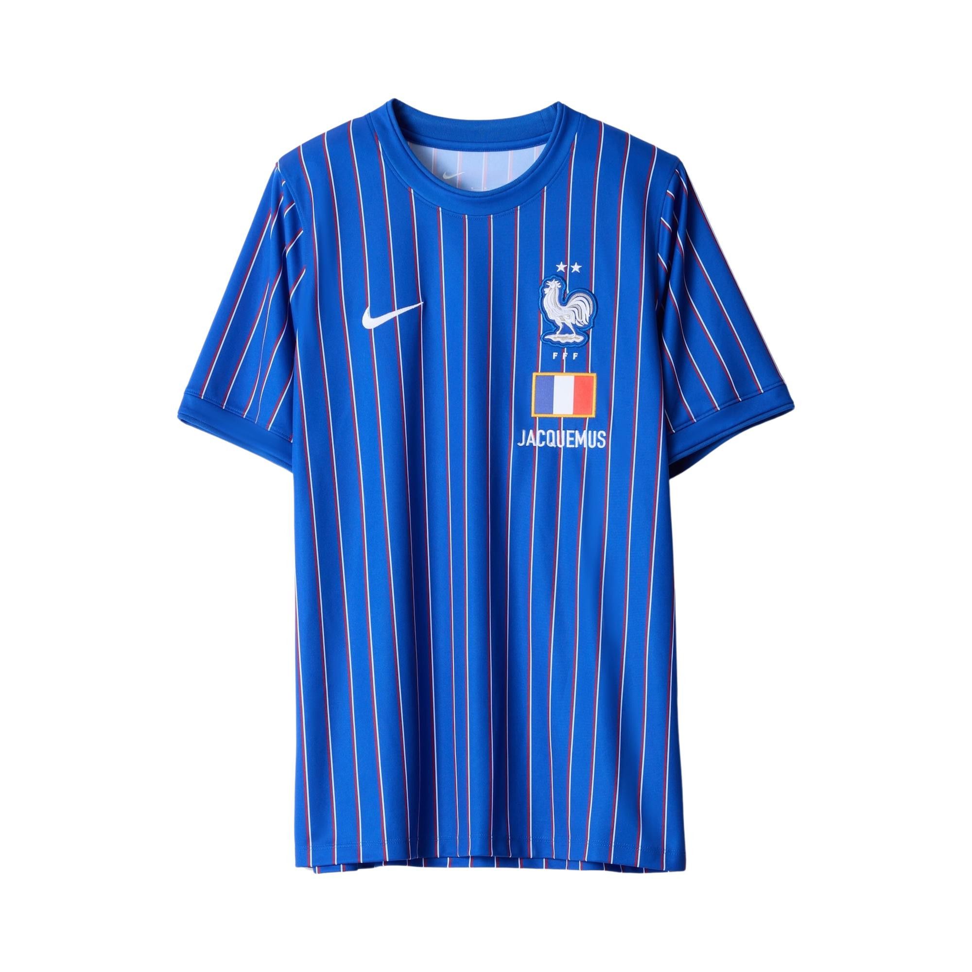 Nike x Jacquemus x France Pre Match Jersey Blue Stripe