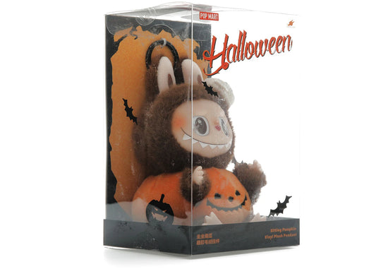 Pop Mart Labubu Happy Halloween Party Series-Sitting Pumpkin Vinyl Plush Pendant - PM-PMLHHP-MULTI