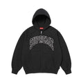 Supreme Cracked Raglan Zip Up Hooded Sweatshirt Black