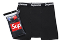 Supreme Hanes Boxer Briefs Black ( x4 )