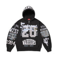 Supreme Warriors Applique Zip Up Hooded Sweatshirt Black