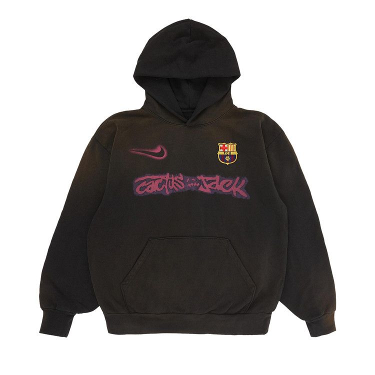 Travis Scott x Nike x FC Barcelona Spray Logo Hoodie Black