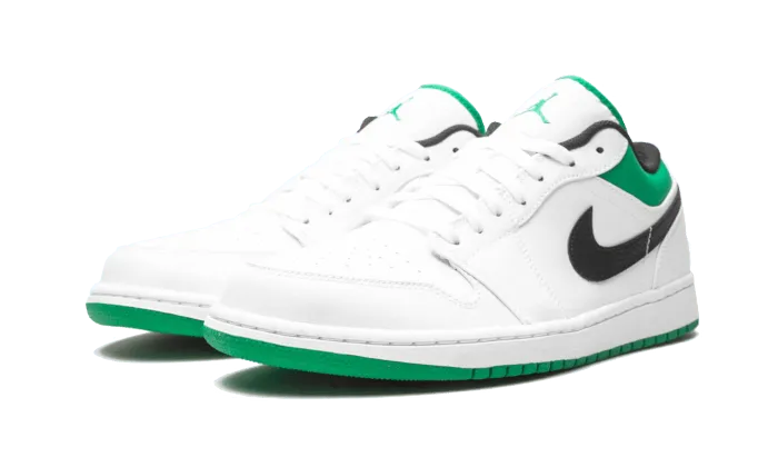 Air Jordan Air Jordan 1 Low White Lucky Green Black - 553558-129 / 553560-065