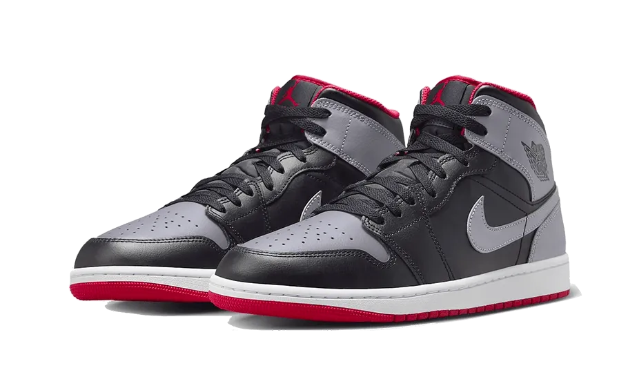 Air Jordan Air Jordan 1 Mid Black Grey Red - DQ8426-006 / DQ8423-006